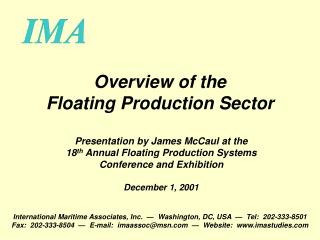 Overview of the Floating Production Sector