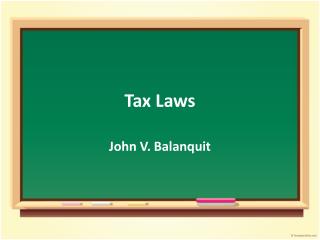 Tax Laws