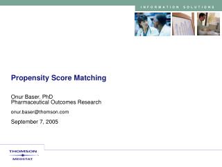 Propensity Score Matching