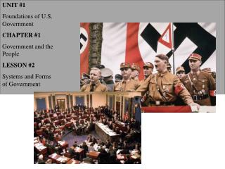 UNIT #1 Foundations of U.S. Government CHAPTER #1 Government and the People LESSON #2