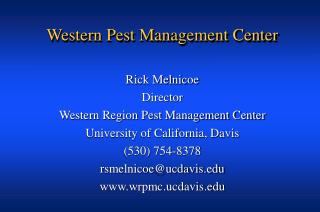 Western Pest Management Center