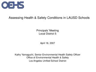 Assessing Health & Safety Conditions in LAUSD Schools