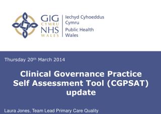 Clinical Governance Practice Self Assessment Tool (CGPSAT) update