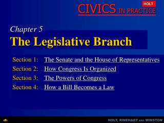 Chapter 5 The Legislative Branch