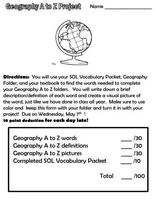 Geography A to Z Project