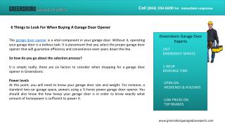 Greensboro Garage Door Experts