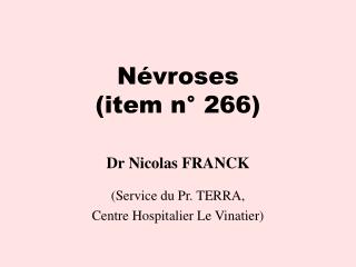 Névroses (item n° 266)