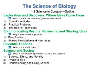 The Science of Biology