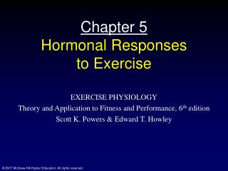 Chapter 5 Hormonal Responses to Exercise