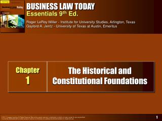 The Historical and Constitutional Foundations