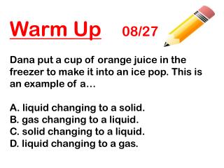 Warm Up 08/27