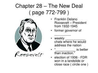 Chapter 28 – The New Deal ( page 772-799 )