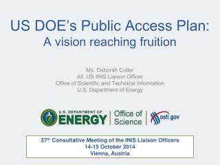 US DOE’s Public Access Plan: A vision reaching fruition