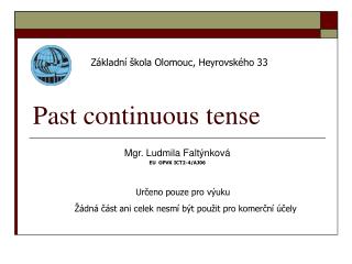 Past continuous tense