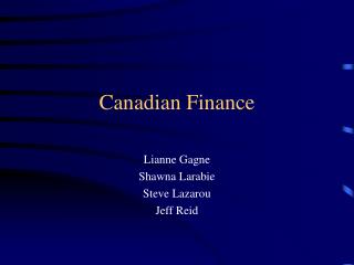 Canadian Finance