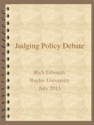 Judging Policy Debate