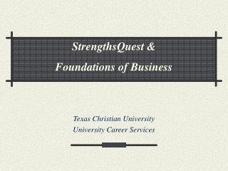 Texas Christian University University Career Services