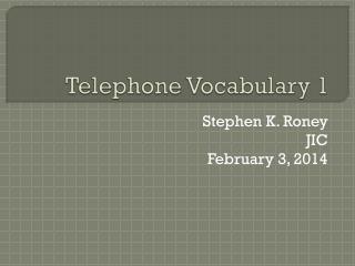 Telephone Vocabulary 1