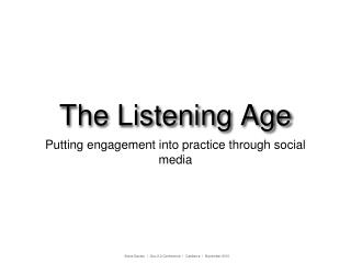 The Listening Age