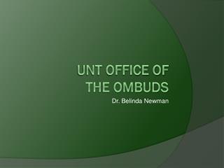 Unt Office of the ombuds