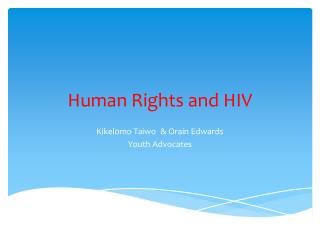 Human Rights and HIV