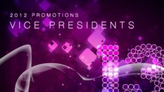 2012 promotions vp