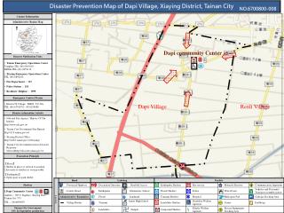 Disaster Prevention Map of Dapi Village, Xiaying District, Tainan City