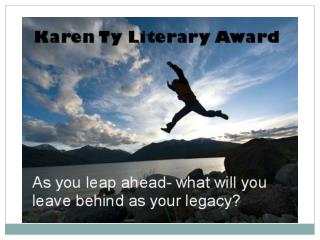 Karen Ty- Grade 8 Writing Award