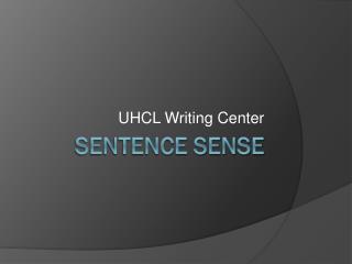 Sentence sense