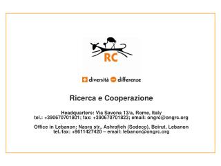 Ricerca e Cooperazione