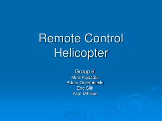 Remote Control Helicopter