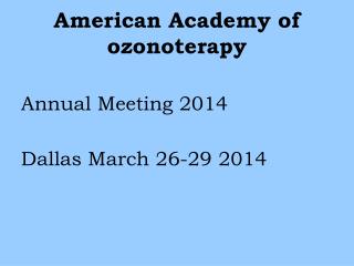 American Academy of ozonoterapy