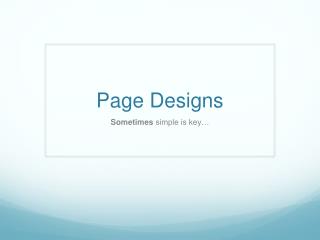 Page Designs