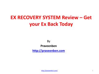 EX RECOVERY SYSTEM Review – Get your Ex Back Today