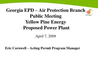 Eric Cornwell – Acting Permit Program Manager