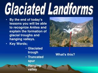 Glaciated Landforms