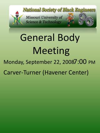 General Body Meeting