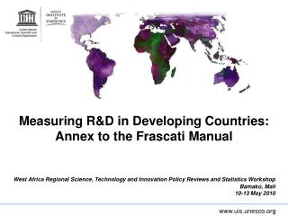 Measuring R&amp;D in Developing Countries: Annex to the Frascati Manual