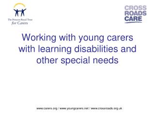 Working with young carers with learning disabilities and other special needs