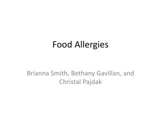 Food Allergies