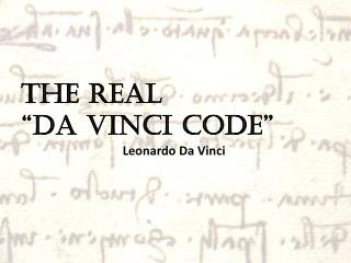 The Real “Da Vinci Code”