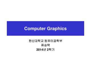 Computer Graphics