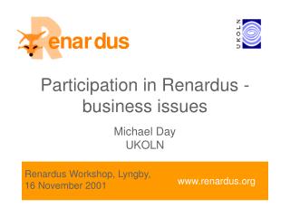 Participation in Renardus - business issues
