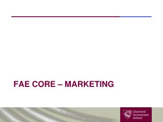 FAE Core – Marketing