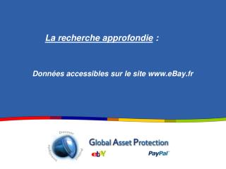 Données accessibles sur le site eBay.fr