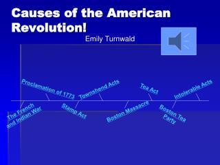 Causes of the American Revolution !