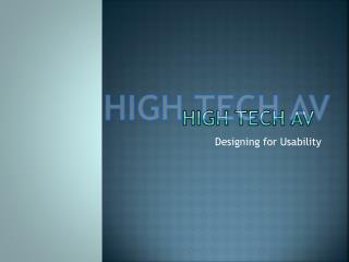 High Tech AV
