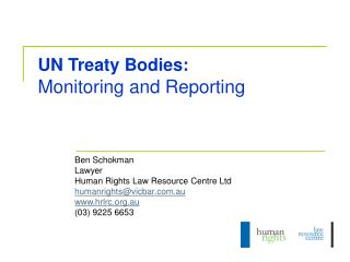 UN Treaty Bodies: Monitoring and Reporting