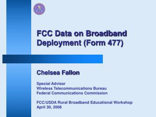 Chelsea Fallon Special Advisor Wireless Telecommunications Bureau