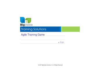 Agile Training Game
